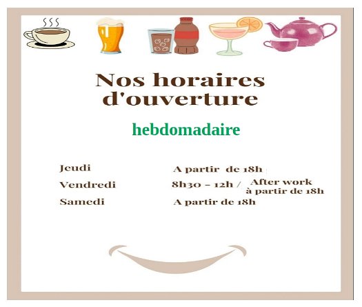 horaires ouvertue